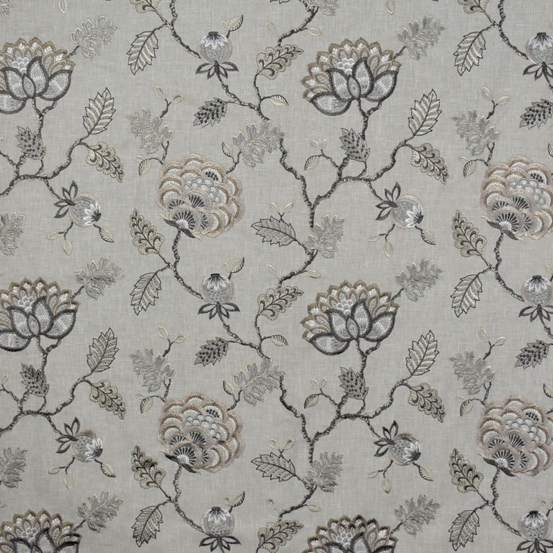 Buy S1607 Steel Neutral Floral Greenhouse Fabric