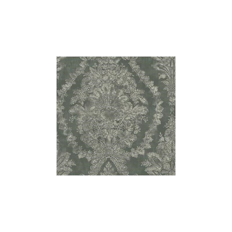 Sample - KT2216 Ronald Redding 24 Karat, Charleston Damask Wallpaper Grey by Ronald Redding