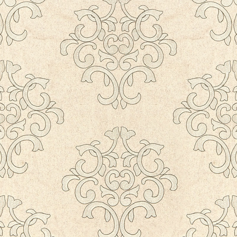 Select 66832 Byron Embroidered Wool Oat by Schumacher Fabric