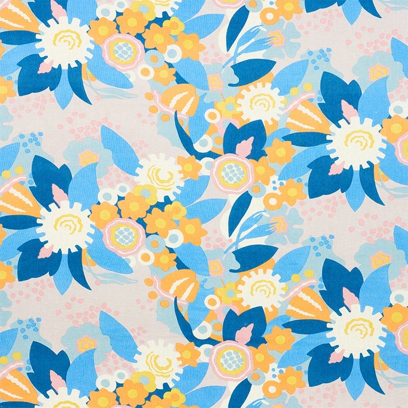 Purchase sample of 179070 Anita, Lilac & Orange by Schumacher Fabric