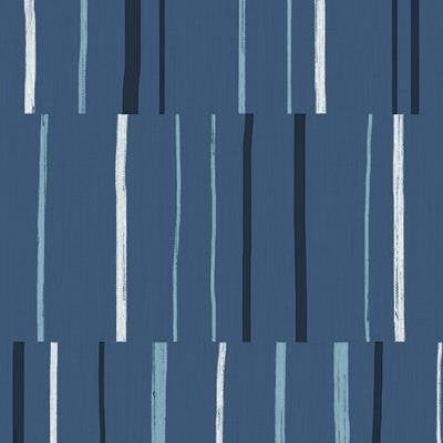 Save LW51202 Living with Art Block Lines Blueberry Midnight and Blue Skies by Seabrook Wallpaper