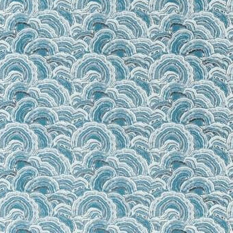 Select F1458/02 Langei Kingfisher Geometric by Clarke And Clarke Fabric