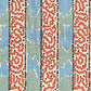 Sample 5060-01WP Bijou Stripe, New Blue New Shrimp by Quadrille Wallpaper