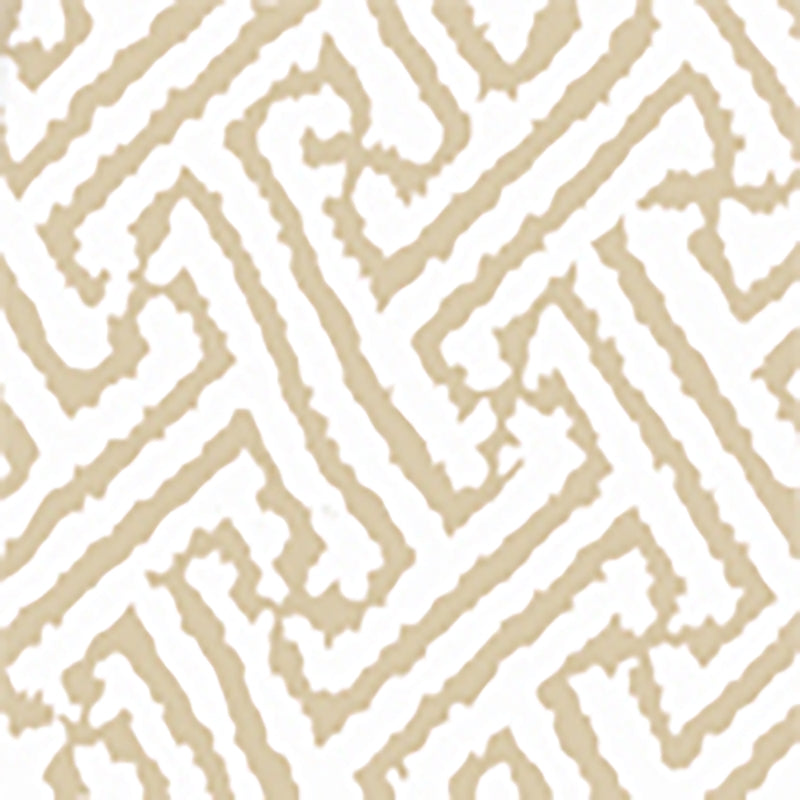 Sample 6620-09AWP Java Grande, Tan on White by Quadrille Wallpaper