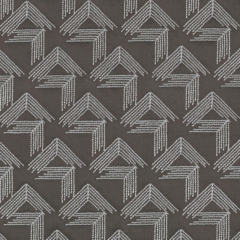 Select 69433 V Step Charcoal by Schumacher Fabric