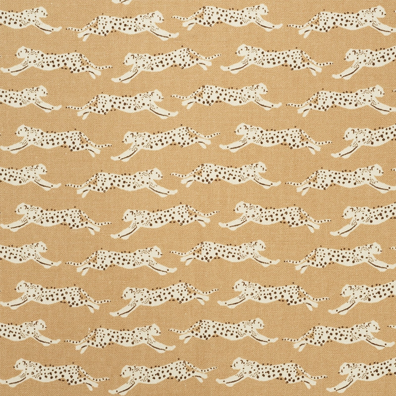 Purchase sample of 177741 Leaping Leopards, Sand by Schumacher Fabric