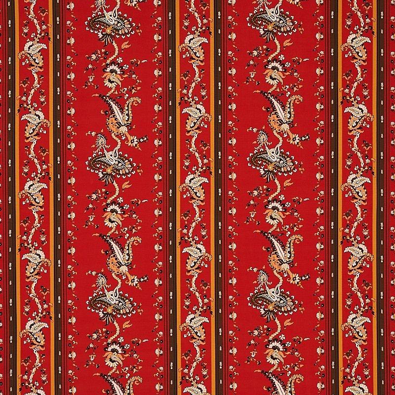 Purchase sample of 179982 Elena Paisley Stripe, Pompeii by Schumacher Fabric
