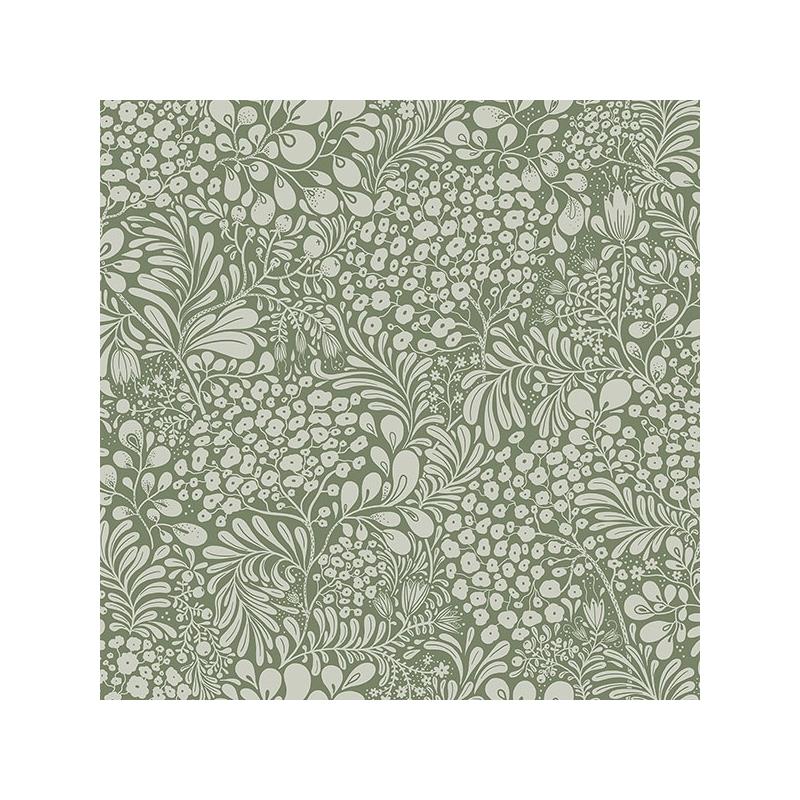Sample 2932-65125 Lina, Siv Dark Green Botanical  by A-Street Prints Wallpaper