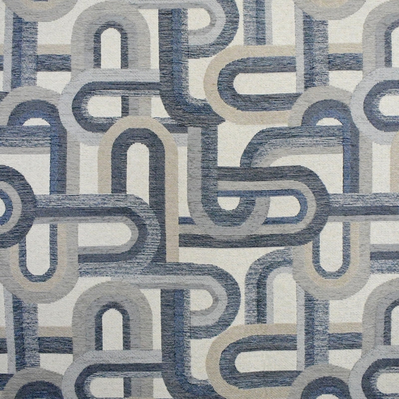 Order F3980 Ripple Blue Contemporary/Modern Greenhouse Fabric