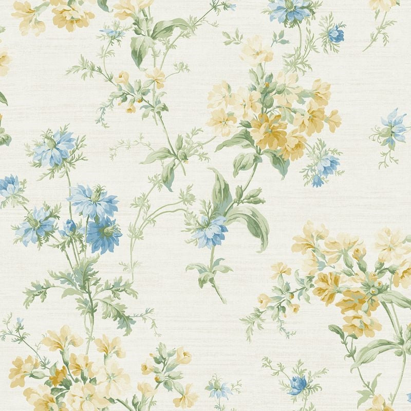 Buy RV20303 Summer Park Tossed Floral by Wallquest Wallpaper