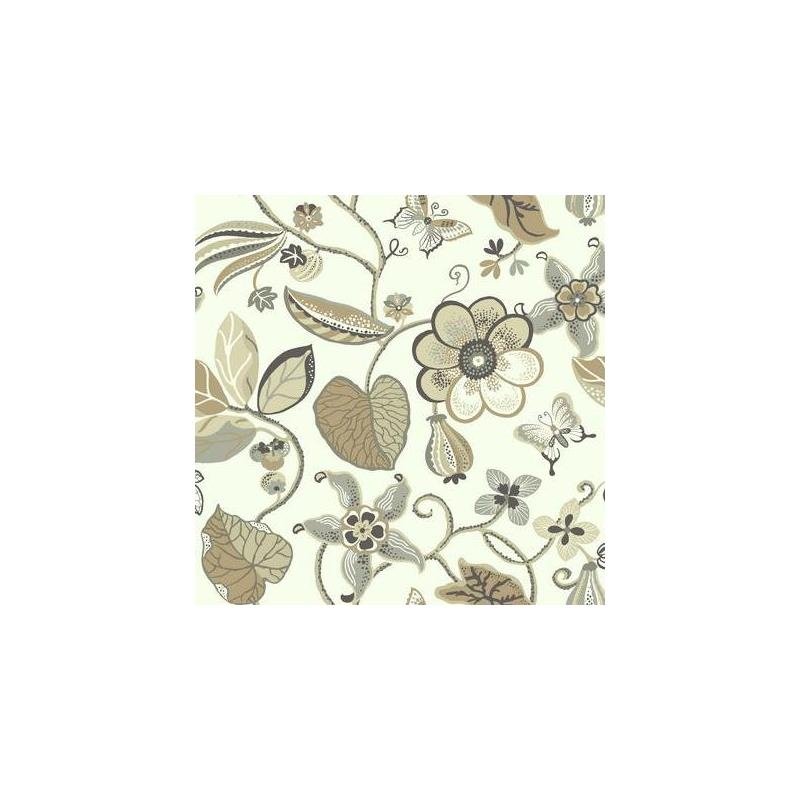 Sample EB2002 VIBE, Sea Floral color cream Floral by Carey Lind Wallpaper