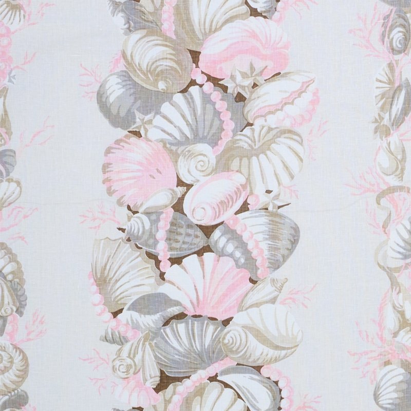 Purchase sample of 178781 Bedolina Chintz, Pink & Natural by Schumacher Fabric
