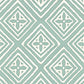 Sample 2490-47WP Fiorentina, French Green on Almost White by Quadrille Wallpaper