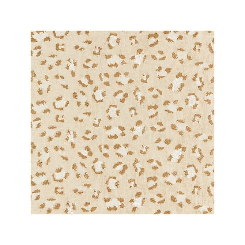 Sample 27075-001 Broderie Leopard, Camel On Cream - Scalamandre Fabric (SC 000127075)