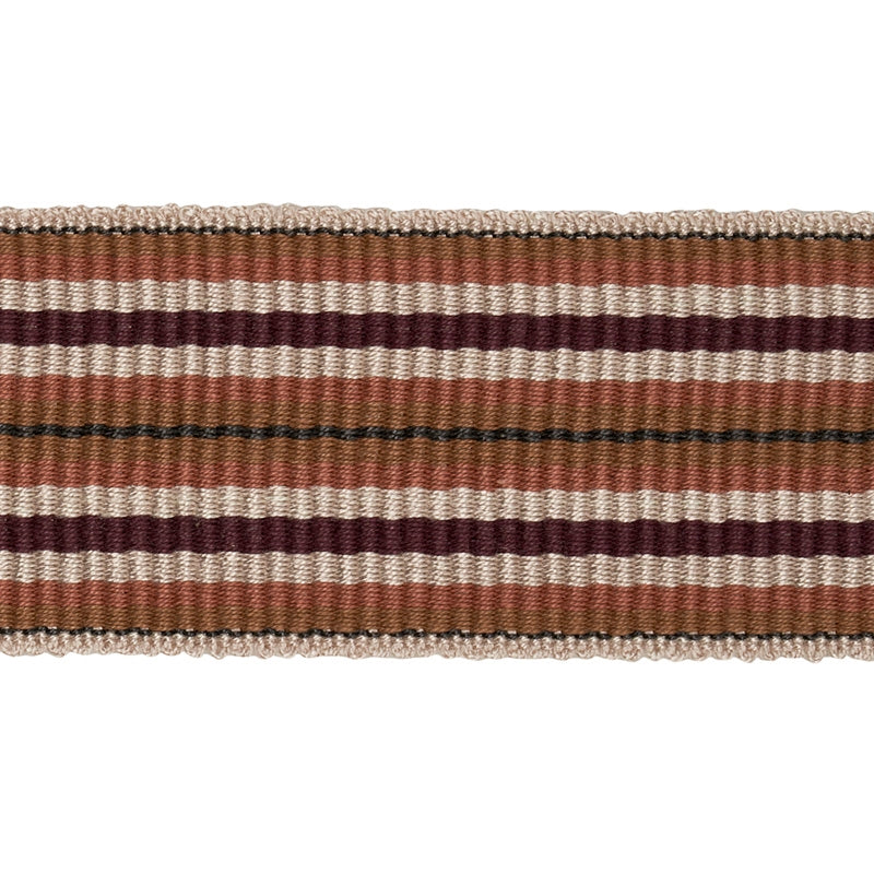 Sample 79752 Topaki Stripe Tape Medium, Aubergine By Schumacher Trim