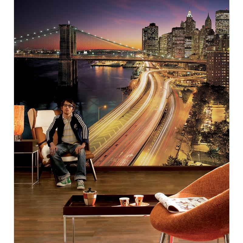 8-516 Colours  NYC Lights Wall Mural by Brewster,8-516 Colours  NYC Lights Wall Mural by Brewster2