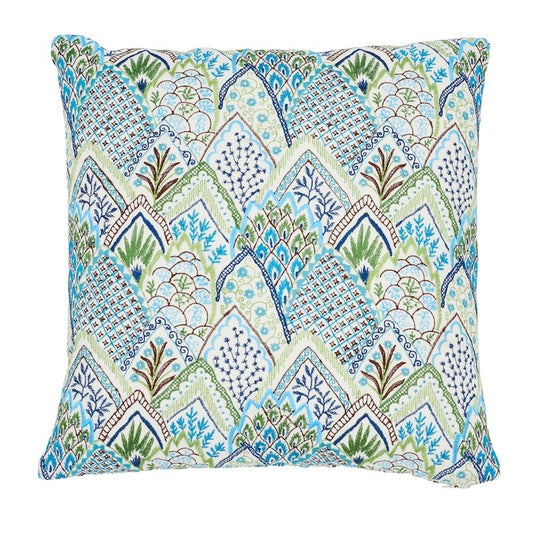 So7666004 Colada Stripe I/O 18" Pillow Blue and White By Schumacher Furniture and Accessories 1,So7666004 Colada Stripe I/O 18" Pillow Blue and White By Schumacher Furniture and Accessories 2