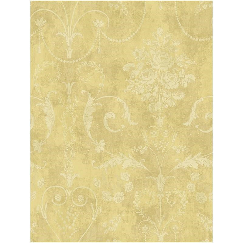 Sample Carl Robinson  CB74803, Glencairn color Metallic Gold  Damask Wallpaper