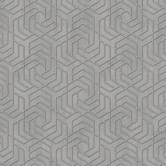 Purchase 4035-32610 Windsong Tama Grey Geometric Wallpaper Grey by Advantage
