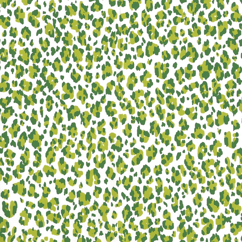 Sample 305081AWP Bonaparte, Lime Forest Green Almost White by Quadrille Wallpaper