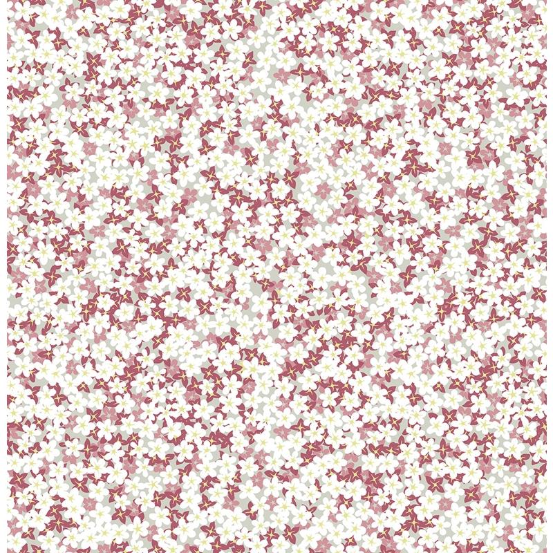 Sample 2901-25446 Perennial,  Giverny Pink Miniature Floral Wallpaper by A Street Prints