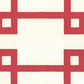 Sample 300406OWP Brighton, Red On Off White by Quadrille Wallpaper