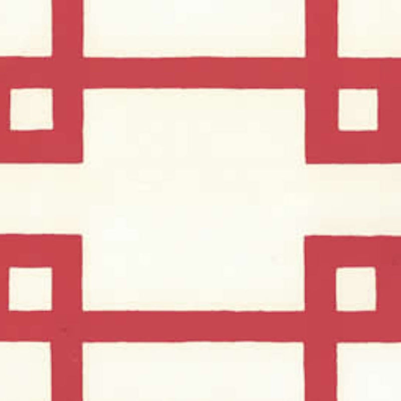 Sample 300406OWP Brighton, Red On Off White by Quadrille Wallpaper