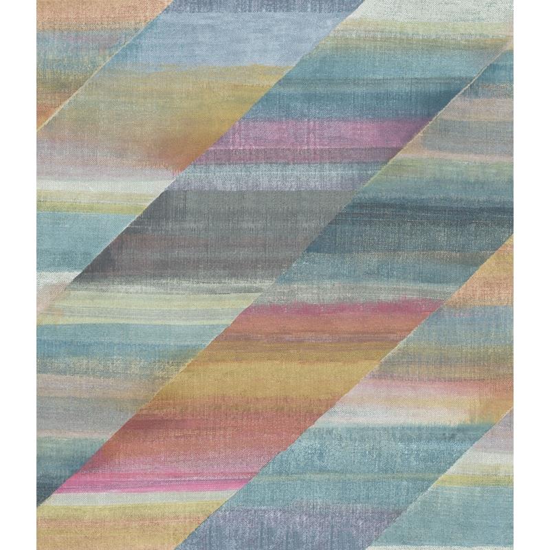 View RY30313 Boho Rhapsody Rainbow Diagonals Multi  by Seabrook Wallpaper