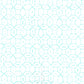 Sample 6450-12WP Melong Batik, Turquoise on White by Quadrille Wallpaper