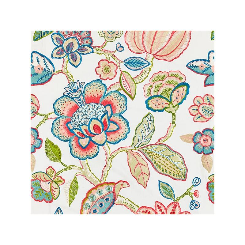 Sample 27126-001 Coromandel Embroidery, Bloom - Scalamandre Fabric (SC 000127126)