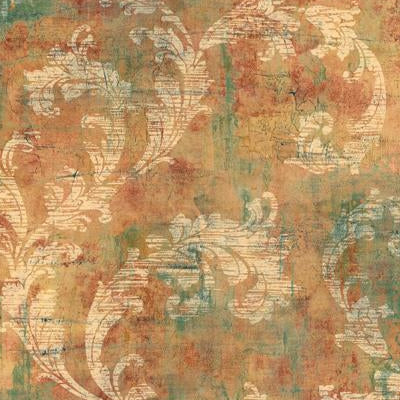 Save LW40905 Living With Art Reds Scrolls by Seabrook Wallpaper