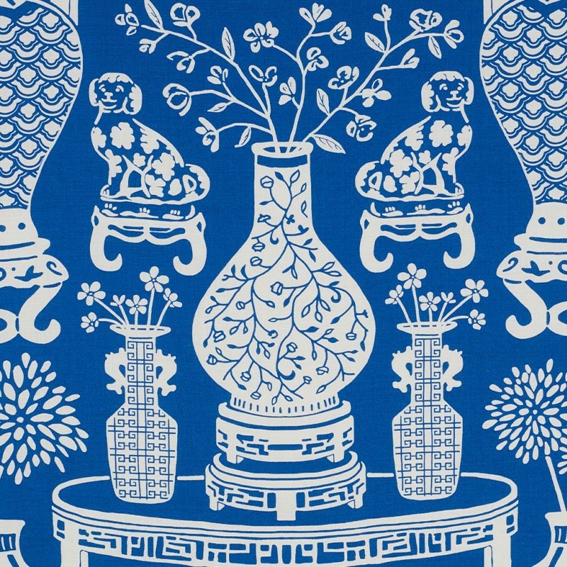 Purchase sample of 178550 Hellene, Blue by Schumacher Fabric