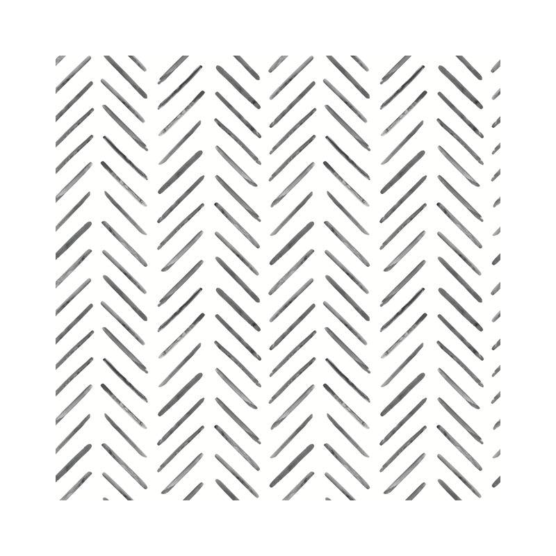 Sample CV4454 Water's Edge Resource Library, Painted Herringbone Black York Wallpaper