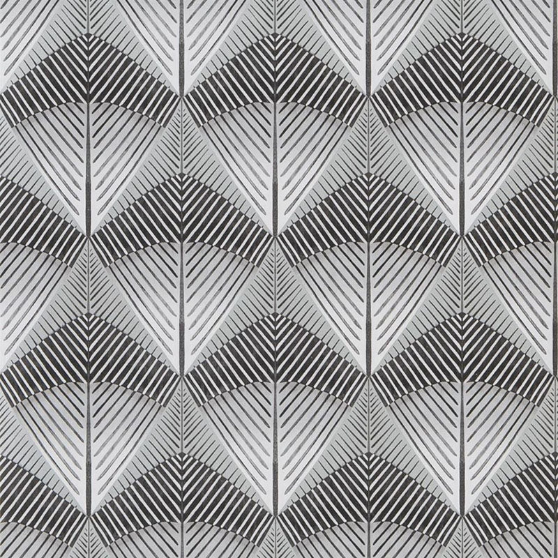 Sample PDG1032-01 Veren Charcoal by Designer Guild Wallpaper