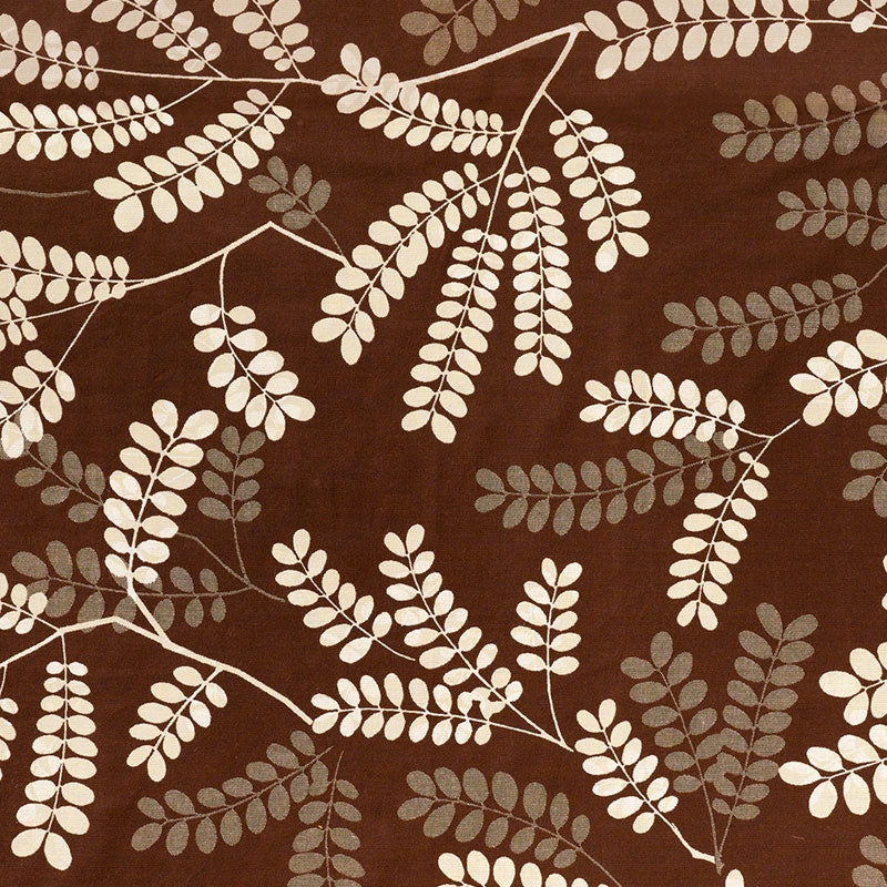 Purchase sample of 62442 Locust Leaves, Bark by Schumacher Fabric