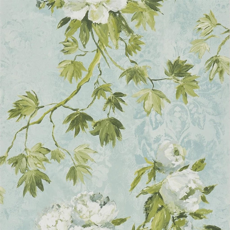 Sample PDG673-02 Floreale, Celadon by Designer Guild Wallpaper