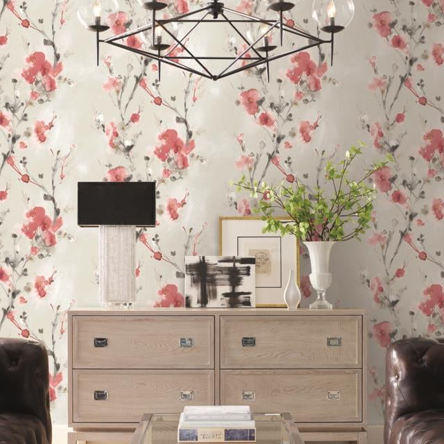 Looking Psw1100Rl Simply Candice Botanical Red Peel And Stick Wallpaper
