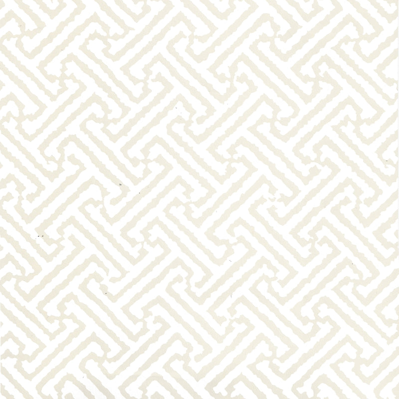 Sample 6890WP-02 Java Java, Beige on White by Quadrille Wallpaper