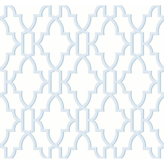 Looking LN21112 Luxe Haven Coastal Lattice Hampton Blue by Lillian August Wallpaper