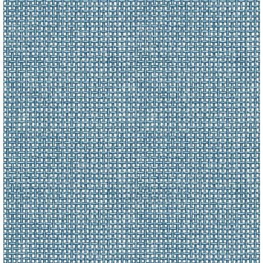 Select 4014-26442 Seychelles Zia Blue Basketweave Wallpaper Blue A-Street Prints Wallpaper