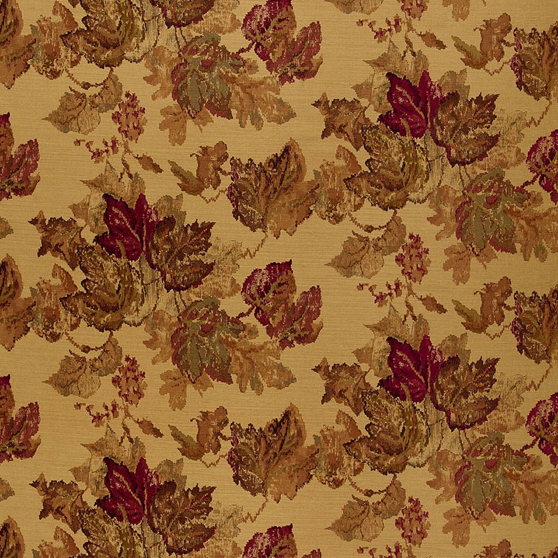 Purchase sample of 166373 Longwood Leaves, Spice by Schumacher Fabric
