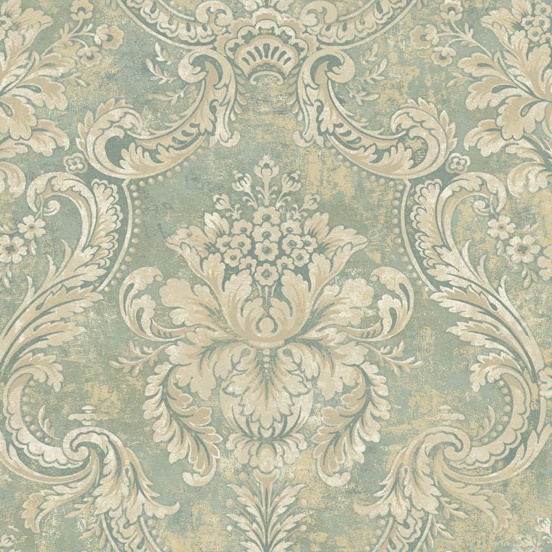 Sample DV50504 Villa D'Este Antique Damask Wallquest