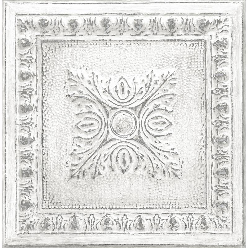 Sample NU2495 Reclaimed Tin, Graphics Peel and Stick Wallpaper