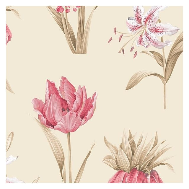 Looking PA34236 Paradise Red Floral Wallpaper by Norwall Wallpaper