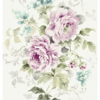 Buy CB92209F Carl Robinson 9 Green Floral Fabric Wallpaper