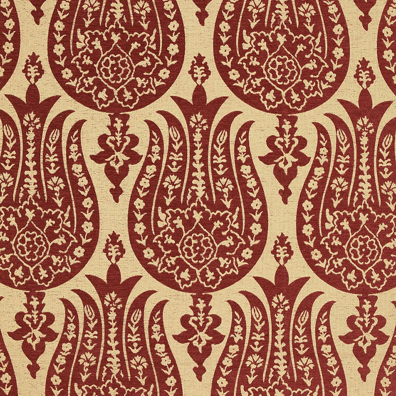 Purchase sample of 65862 Izmir Chenille, Red Earth by Schumacher Fabric