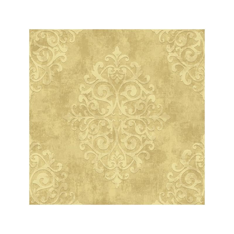 Sample Carl Robinson  CB74109, Galena color Metallic Gold  Damask Wallpaper