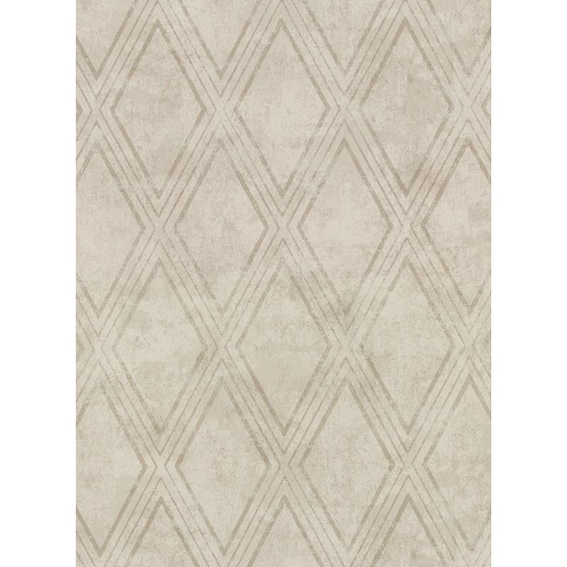 Sample 2921-51005 Warner Textures IX 2754 Main Street, Dartmouth Taupe Faux Plaster Geometric Wallpaper by