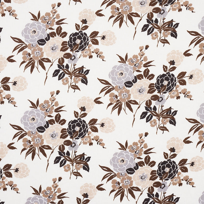 Purchase sample of 180021 Valentina Floral, Brown by Schumacher Fabric