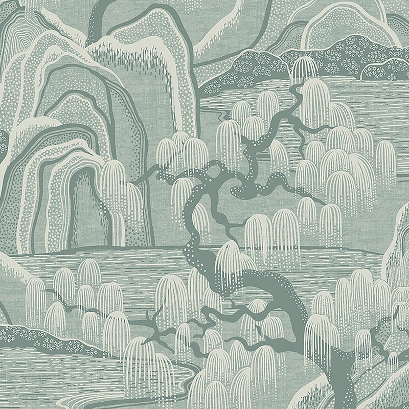 Sample 3131 Indigo Garden, Mineral By Borastapeter Wallpaper